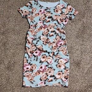 Pinkblush Floral Mini Dress in Blue and Pink